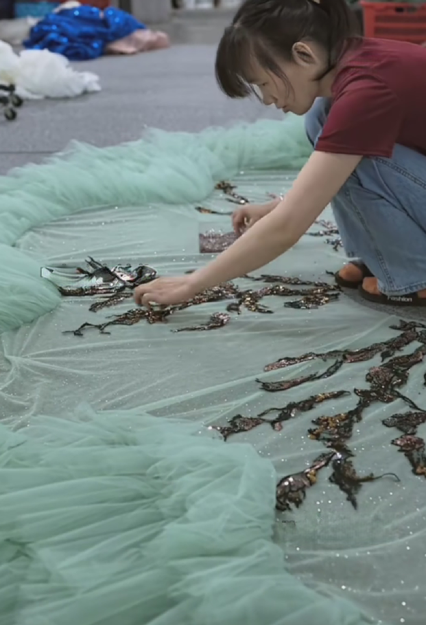 custom mint green glitter prom dress custom mint green glitter prom dress