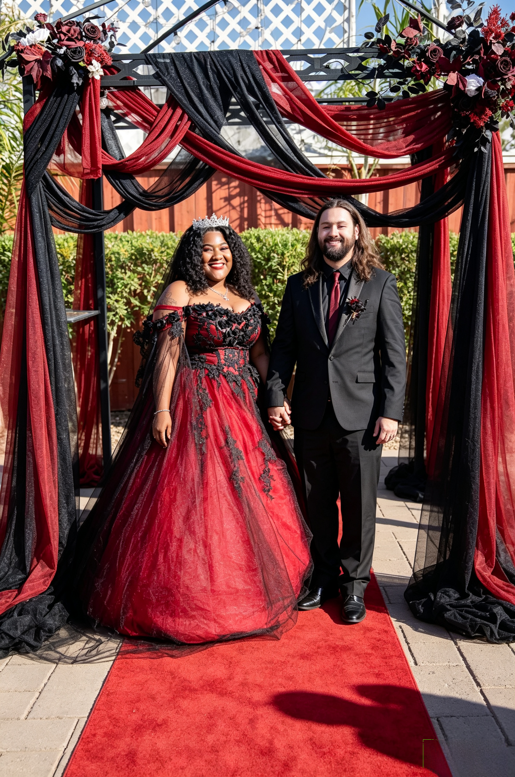 red and black wedding gown red and black wedding gown