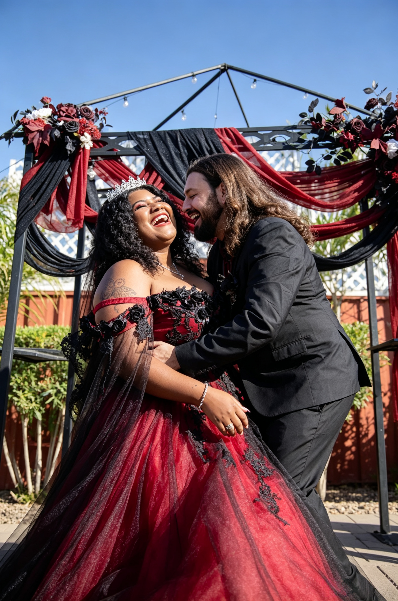 red and black wedding gown red and black wedding gown