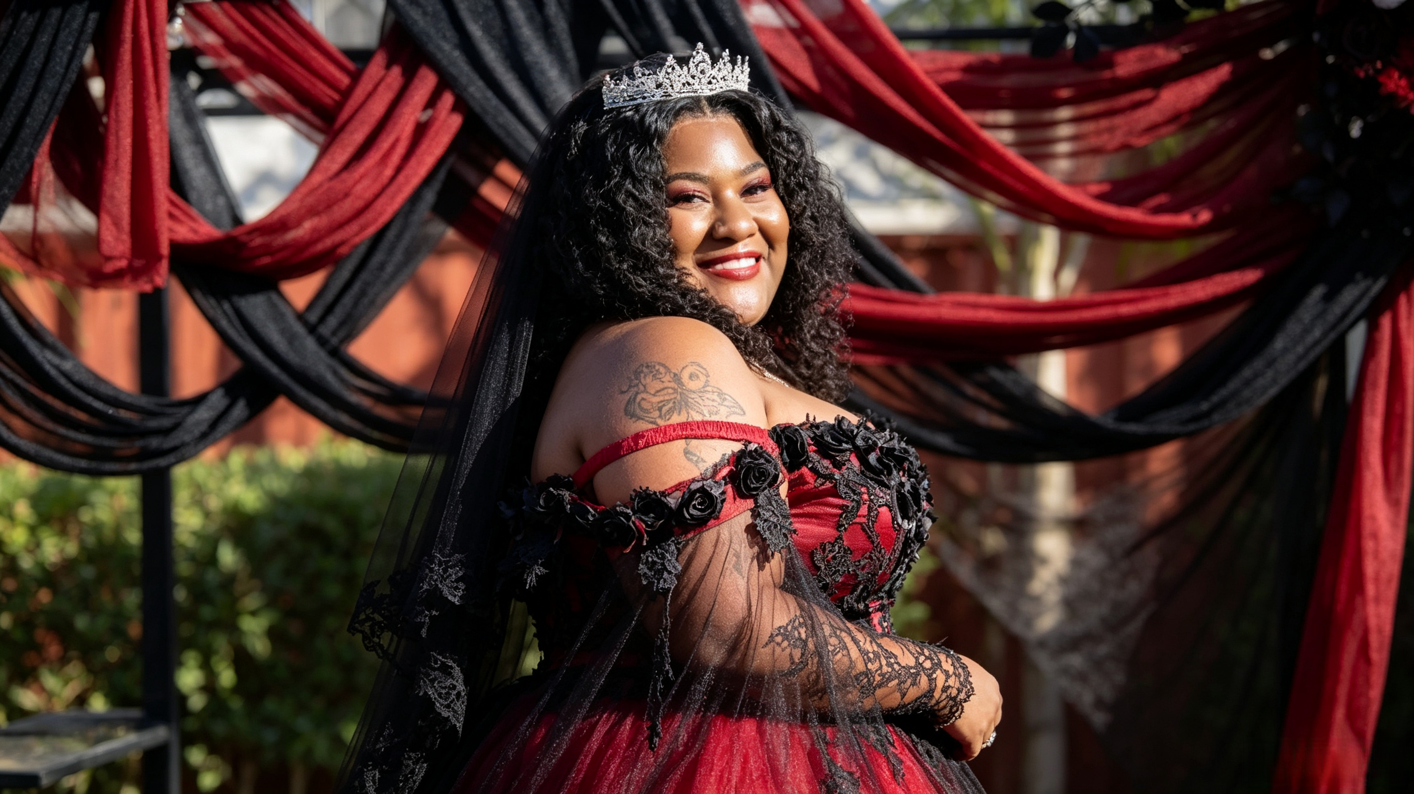 red and black wedding gown red and black wedding gown