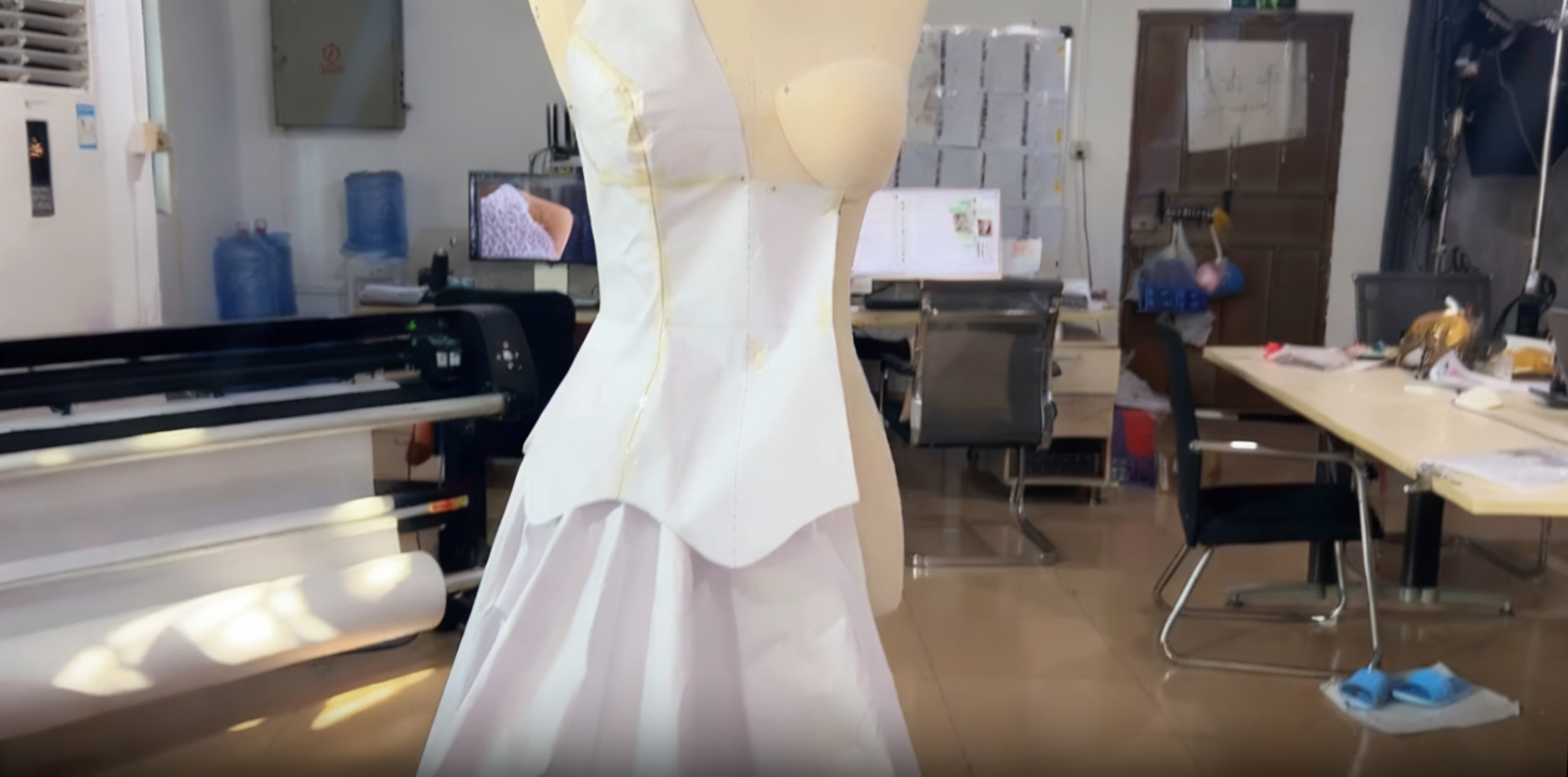 matte satin gown with tulle overlay matte satin gown with tulle overlay