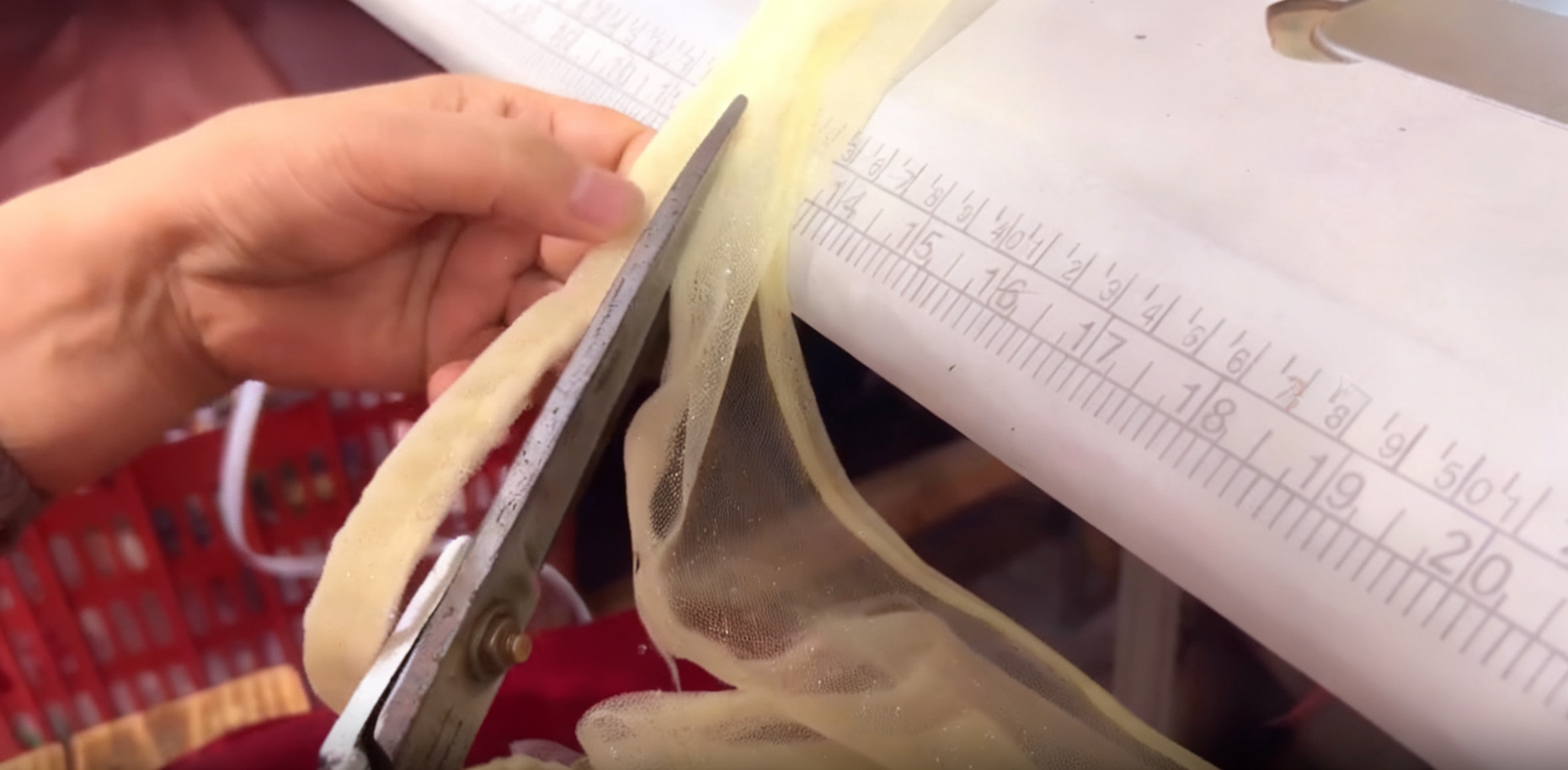 Precision Cutting of Glitter Tulle Precision Cutting of Glitter Tulle